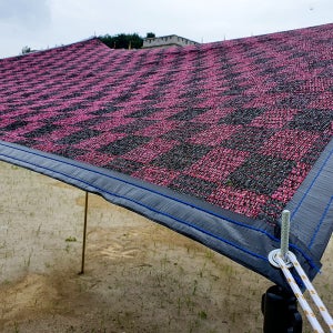 국산 차광망 그늘망 햇빛 가림막 무늬 차광막 강력 4중직 그늘막 차광망 방수 천막 3x4m
