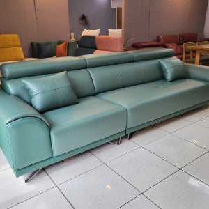 루나홈 JS 4인용 천연통가죽소파 색상선택 국내주문제작