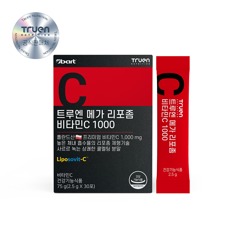 <b>트루엔</b> 메가 리포좀 <b>비타민C</b> 리포조말 <b>비타민</b>씨 1000mg 30포 1개