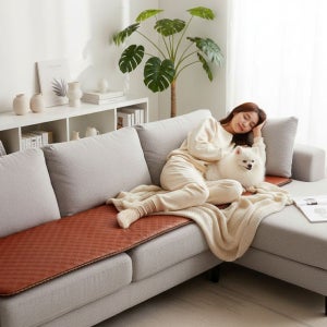 3H 한일온열기 그래핀 탄소 카본 전자파차단 두꺼운 전기방석 쇼파 온열 캠핑 차박-다이아 4인용 55x180