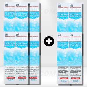 [6+4] 노블다움 투스홀 화이트닝 펌프 치약 80g 10개