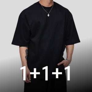 3PACK 특양면 무지오버핏반팔(ULTRA SIZE)
