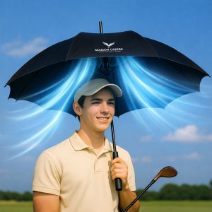 로앤제이 선풍기 우산 대형 골프 우산 양산 자외선 차단 UV차단 풍량조절가능