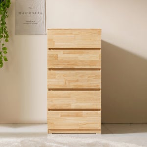 고무나무 원목 600 5단 서랍장