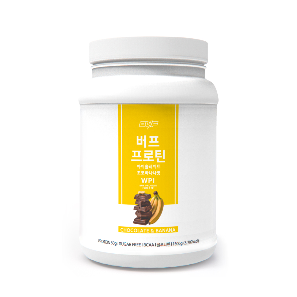 버프프로틴 아이솔레이트 WPI 단백질 쉐이크 프로틴 단백질 보충제 초코바나나, 1.5kg, 1개