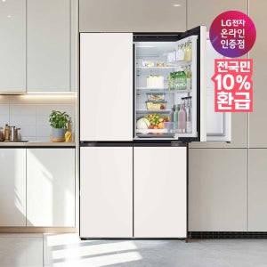 [으뜸효율] LG 오브제컬렉션 매직스페이스 4도어 냉장고 870L 1등급 네이처 베이지(T875MEE111)
