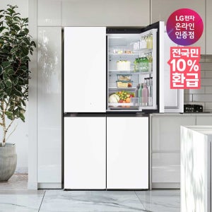 LG 오브제컬렉션 매직스페이스 4도어 냉장고 870L 1등급 네이처 크림 화이트(T875MHH111)