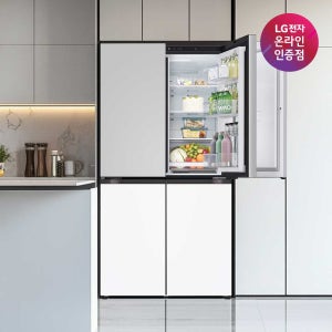 LG 매직스페이스 4도어 냉장고 870L 1등급 네이처 크림 그레이+크림 화이트(T875MRH111)