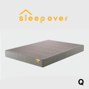 슬립오버 파운데이션 무헤드 침대 프레임 소노호텔앤리조트 Q(퀸), 블랙/크림 스트라이프