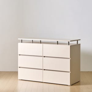 [와이드형] 마인 3단 서랍장 1200 (크림화이트) 일반서랍