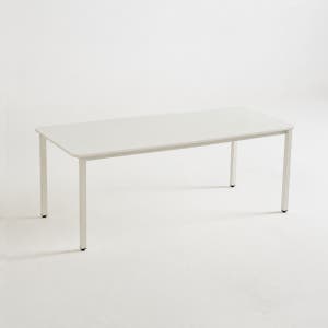 필웰 E0자재 스틸프레임 라운드 심플 서재 학생 책상 테이블 1800x600mm, 화이트 DK9929