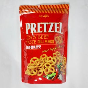 삼진 미니프레첼 매콤한 비프맛 800g x 2봉 대용량 프레즐 과자 간식 스낵 술안주