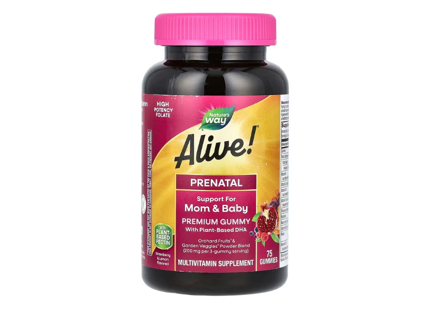 네이처스웨이 Alive 데일리 서포트 임산부용 프리미엄 딸기 레몬 구미젤리 75개