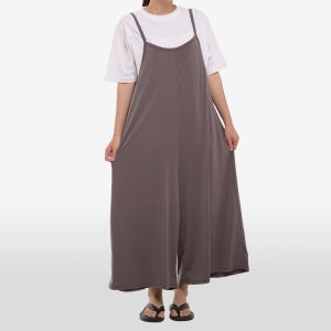 여자 와이드 쿨링 점프슈트 여름 멜빵바지