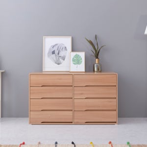 아이롱 아카시아 서랍 1200 4단 낮은 깊은 넓은 와이드 수납 거실 인테리어 이케아