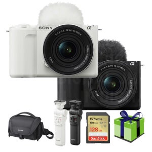 소니 ZV-E10M2 SELP16502 렌즈킷 GP-VPT2BT 그립외 128G U21가방