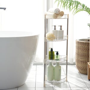 라토즈 스텐레스 욕실 코너선반 4단 무타공 세탁실 베란다 화분 정리 다용도 수납정리