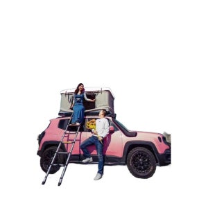 루프탑 텐트 차박 노지 낚시 승용차 지붕 그늘막 야외 블랙 쉘+그레이 캔버스 215x130x101