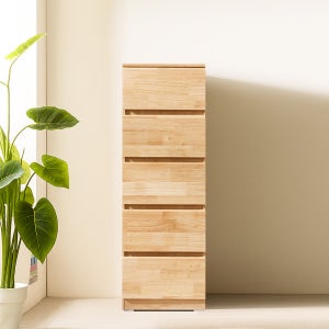 고무나무 원목 400 5단 깊은 서랍장