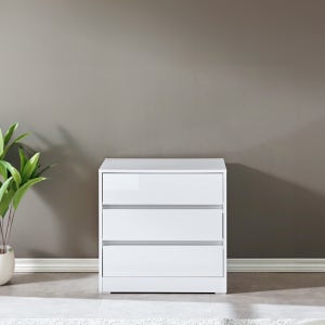 미니 서랍장 E0 600mm, 3단, 화이트