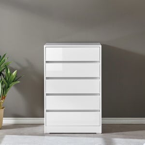 미니 서랍장 E0 600mm, 5단, 화이트