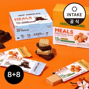 밀스 프로틴바 단백질15g 2종 딥초코/바닐라카라멜 (총 16개입)