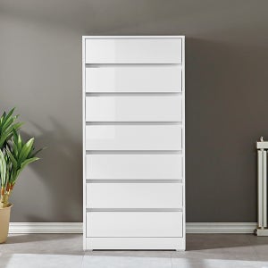 미니 서랍장 E0 600mm, 7단, 화이트