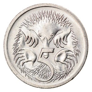 호주 5센트 달러 주화 발행년도 랜덤 (미품) 1개 짧은코가시두더지