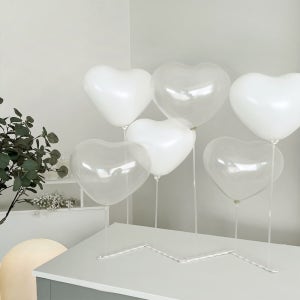 파티아일랜드 하트 풍선 일자 스탠드 세트 파티용품 헬륨효과 이벤트 기념일