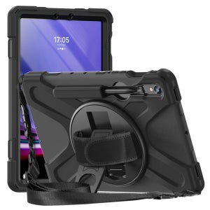 갤럭시탭 S8 갤럭시탭 S7 케이스 범퍼 스트랩 키즈 라운드 글러브 아머 블랙, 탭 S8/S7