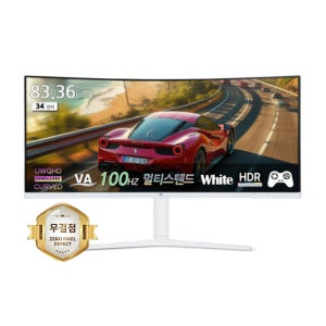 픽셀아트 PIXELART PAQ3410W 화이트 커브드 멀티스탠드 WQHD 100 무결점