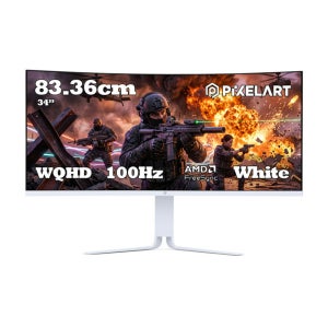 픽셀아트 PIXELART PAQ3410W 커브드 WQHD 100HZ 86~87cm(34인치), 무결점, 화이트