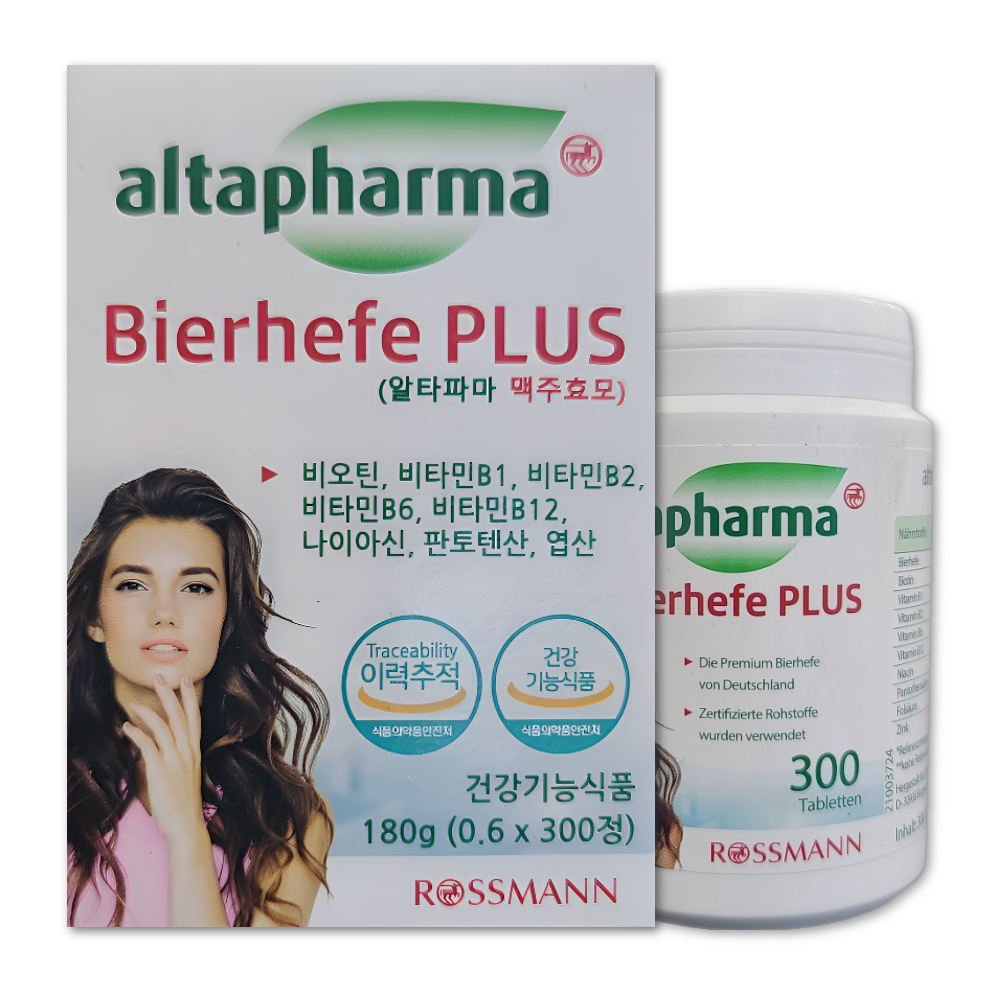 [독일제조] 알타파마 독일 <b>맥주효모</b> 독일산 비오틴 건강기능식품 300정, 1개