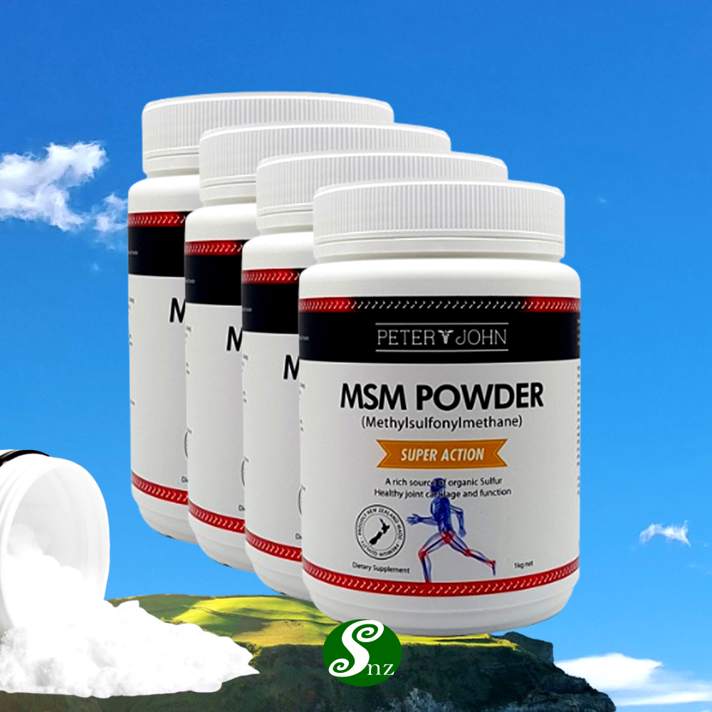 피터앤존 뉴질랜드 식이유황 파우더 MSM 엠에스엠 분말 1kg, 4개