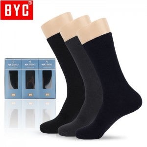 남자 장목 선물양말세트 BYC 플랜 시리즈 (3매입)