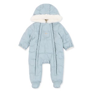 [오가닉맘] 아기 겨울 패딩우주복 민트불박웰론긴소우주복(MJFTQE02)