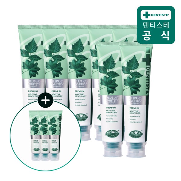 덴티스테 플러스화이트 프로 치약 160g 7개 + 20g 3개 증정 불소 입냄새제거
