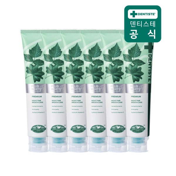 덴티스테 플러스화이트 프로 치약 200g 6개 불소 입냄새제거