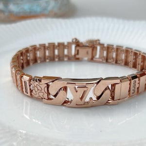 14k 18k 사각 체인 클립 큐빅 볼드 두꺼운 굵은 여자 남자 커플 금 팔찌