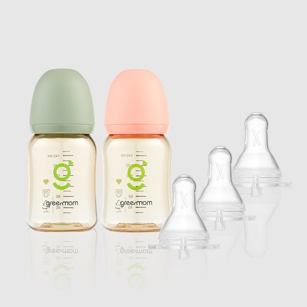 [슬림형세트] PPSU 베이직 젖병150ml2개 아이쏙3개