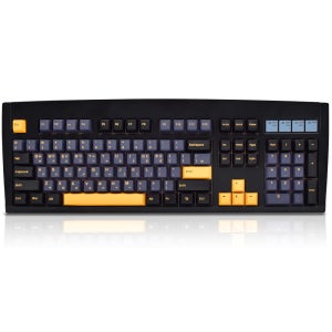 큐센 DT35 104 PBT 유선 무선 블루투스 기계식 키보드 블랙, 오테뮤저소음라임축