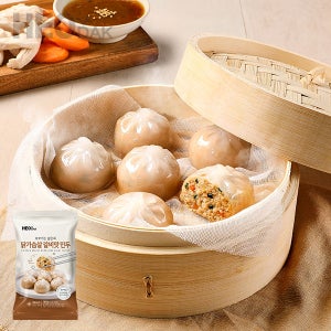 허닭 속보이는 얇은피 닭가슴살 갈비맛 만두 180g 10팩