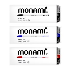 모나미 BP 153 유성볼펜 0.7mm 12개입