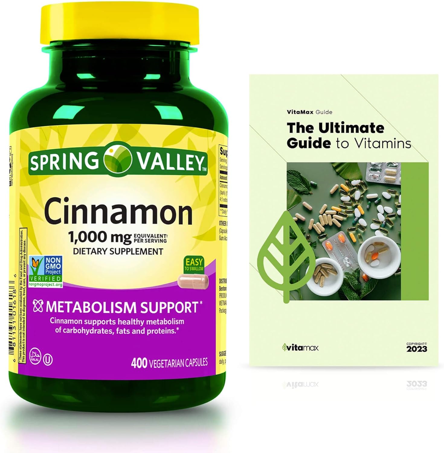 Spring Valley <b>스프링밸리</b> 시나몬 다이어터리 서포트 1000mg 400캡슐