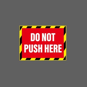 DO NOT PUSH HERE 여기를 밀지 마세요 BC115 13510 산업스티커 10x13.5cm