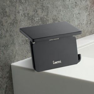 블랙 스텐휴지걸이 선반형 욕실스텐레스 휴지걸이 IBA6600