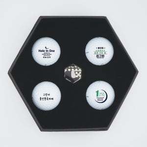 [홀인원 기념볼 선물용] 4구 나만의 커스텀 선물세트 타이틀리스트 골프공 PRO V1 홀인원 이글 기념볼 기념품 제작 고급 선물용 3피스