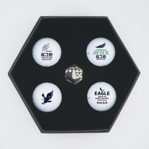 [이글 기념볼 선물용] 4구 커스텀 선물 세트 타이틀리스트 골프공 PRO V1 홀인원 이글 기념볼 기념품 제작 생일 퇴직 어버이날 각인 인쇄 주문 선물용 고급 선물세트 3피스