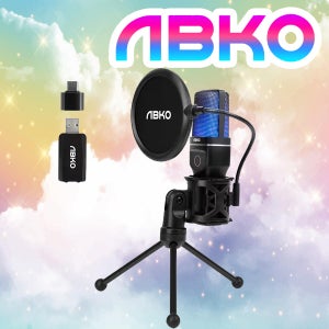 앱코 MP3400 ANC RGB LED 무선 콘덴서 스트리밍 마이크