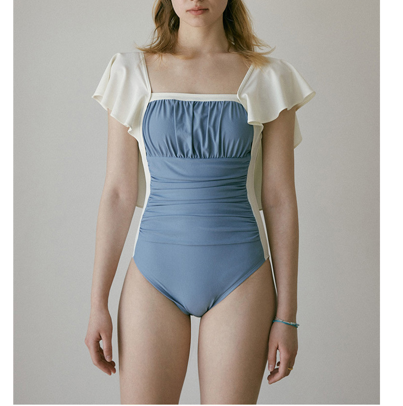 여리여리 숄더 프릴 청순 셔링 모노키니 원피스 수영복